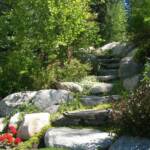 Boulders as steps
